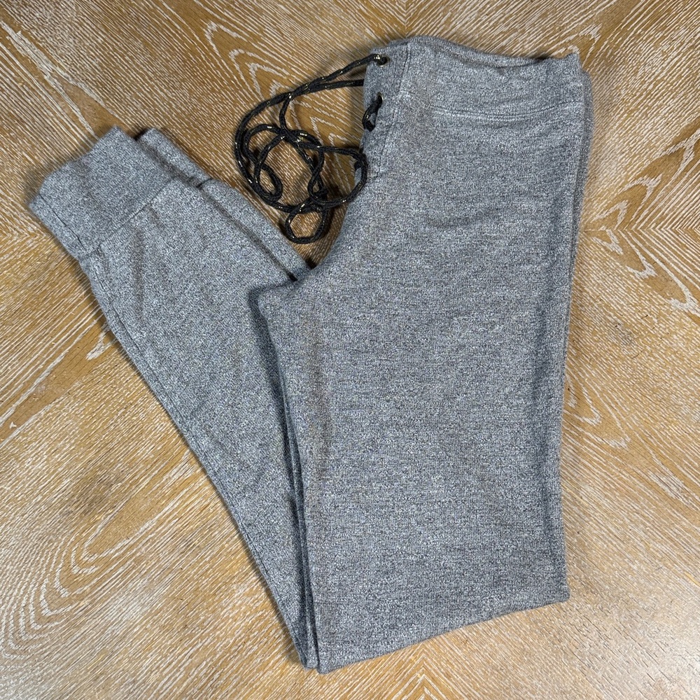 SUNDRY Heather Gray Lace-Up Pant 2 (M)